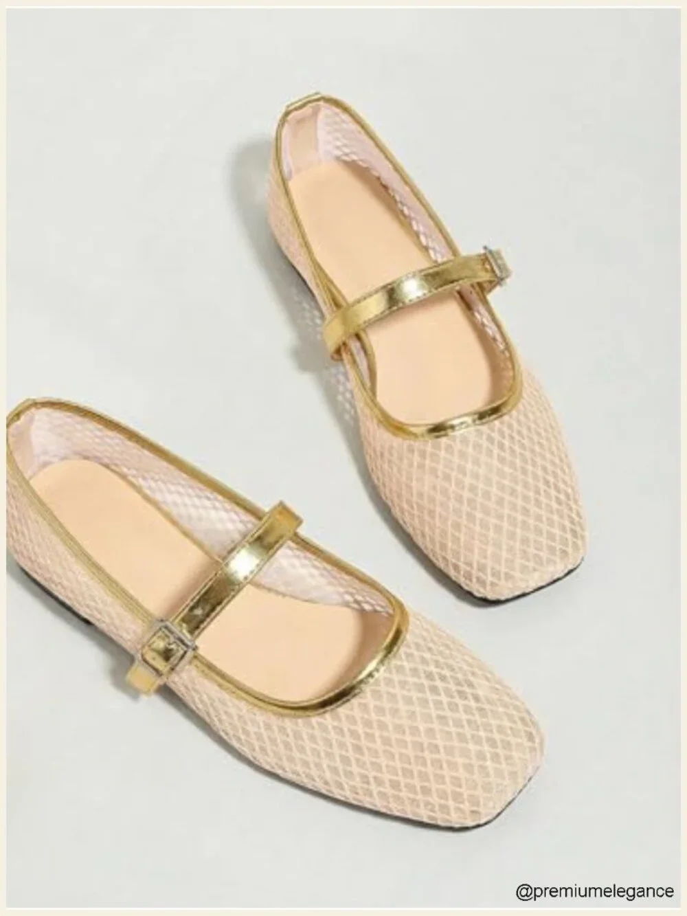 Leopard Mesh Square Toe Mary Jane Ballet Flats for Women, Comfortable Dressy
